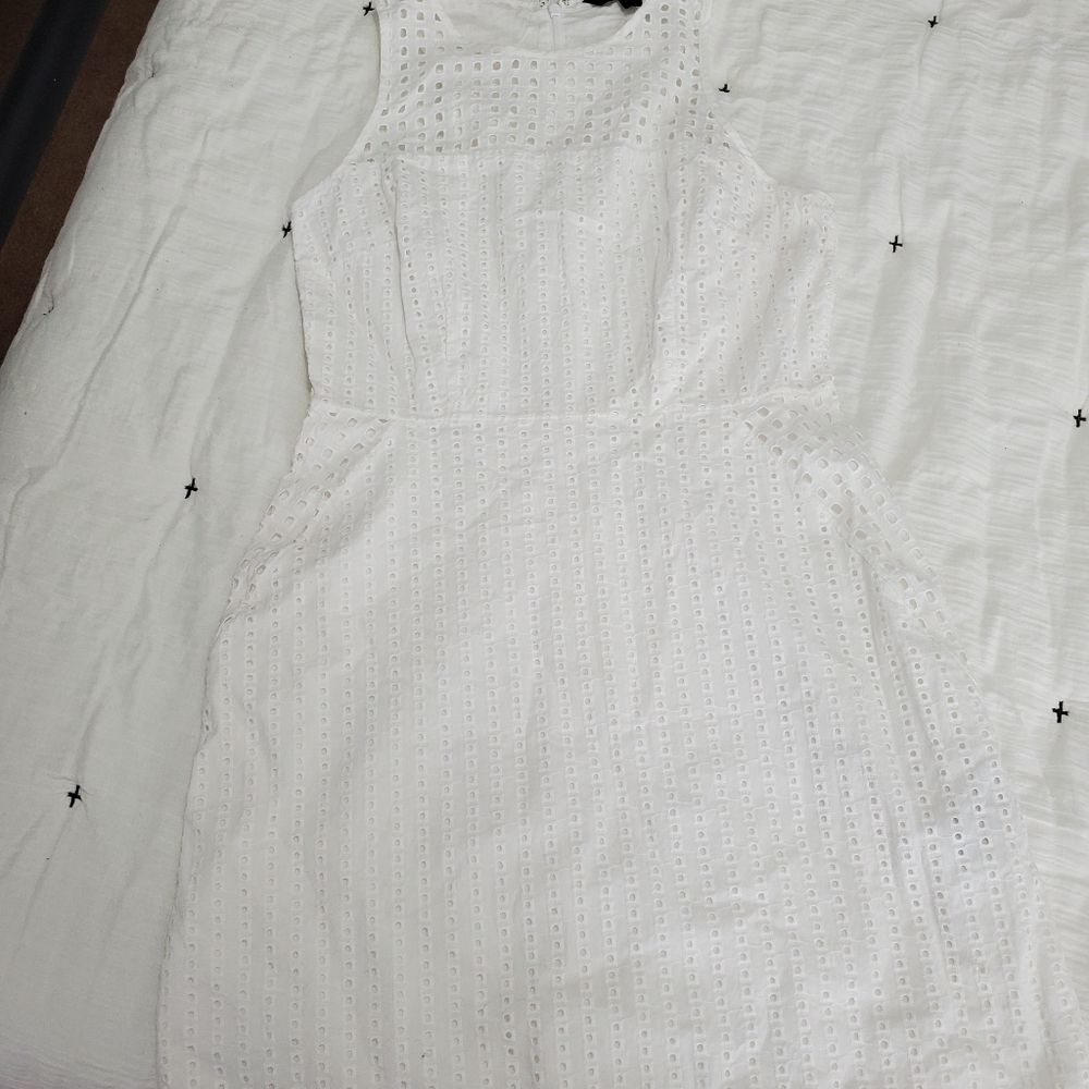 Banana Republic white eyelet lace dress